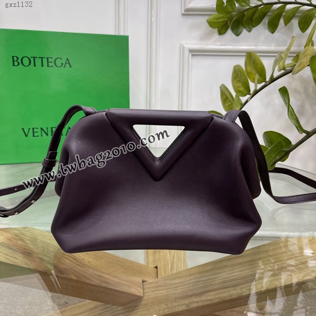 Bottega veneta高端女包 98088 寶緹嘉THE TRIANGLE BV專櫃新款葡萄紫三角形五金手提女包  gxz1132