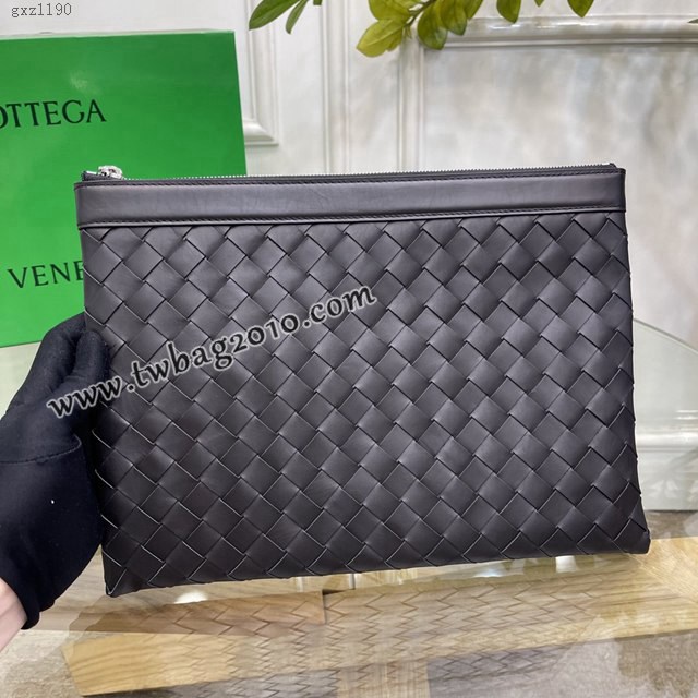 Bottega veneta高端男包 98081 寶緹嘉頂級胎牛皮手包 BV經典款編織男士手拿包  gxz1190