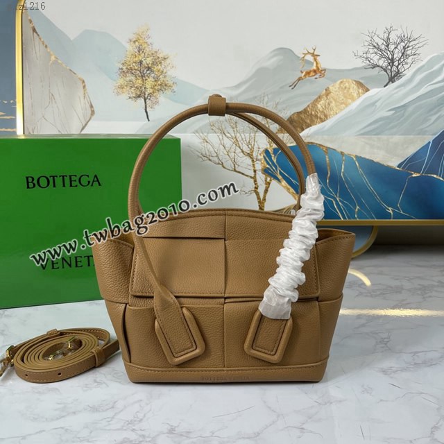 Bottega veneta高端女包 KF008 寶緹嘉荔枝紋焦糖arco29 BV經典款mini手拎肩背包  gxz1216
