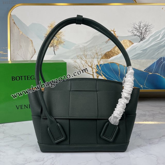 Bottega veneta高端女包 KF009 寶緹嘉爆款ARCO編織款荔枝紋松石綠手提包 BV經典款ARCO蝙蝠包  gxz1221
