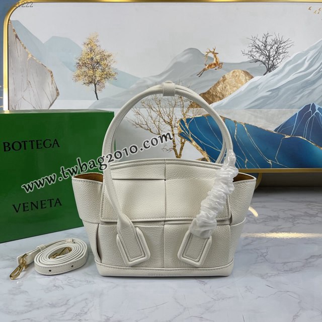 Bottega veneta高端女包 KF008 寶緹嘉荔枝紋石膏白arco29 BV經典款mini手拎肩背包  gxz1222