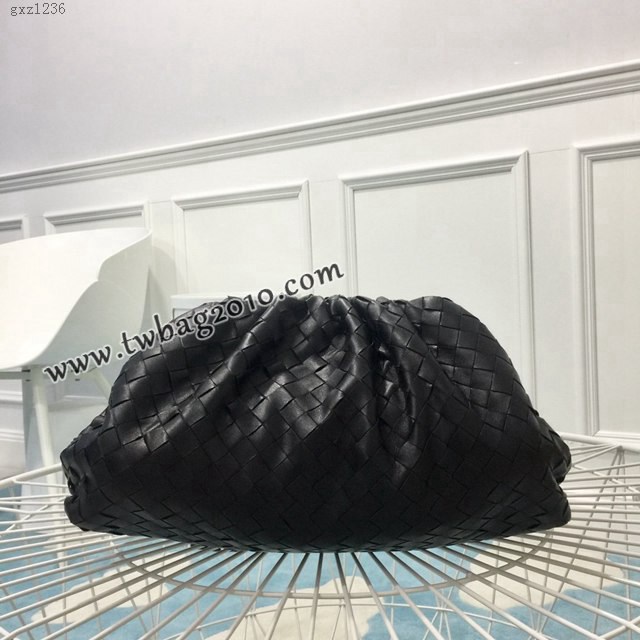 Bottega veneta高端女包 98062黑色 寶緹嘉粗格編織羊皮雲朵POUCH手拿包 BV經典款雲朵包  gxz1236