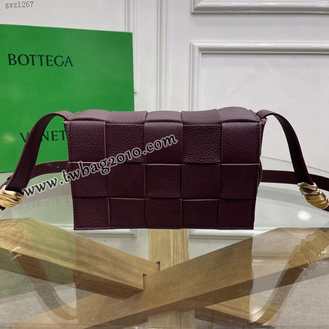 Bottega veneta高端女包 KF0017荔枝紋 寶緹嘉荔枝紋牛皮CASSETTE包包 BV經典款單肩斜挎包  gxz1267