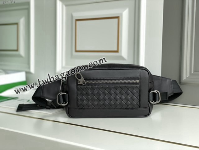 Bottega veneta高端男包 98030 寶緹嘉專櫃款腰包 BV經典款胎牛皮手工編織男士腰包挎包  gxz1357