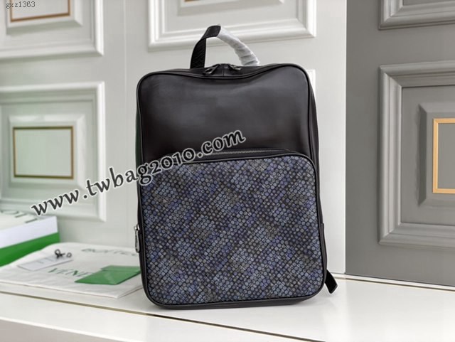 Bottega veneta高端男包 98049 寶緹嘉原廠進口牛皮男士後背包 BV經典款黑色雙肩包  gxz1363