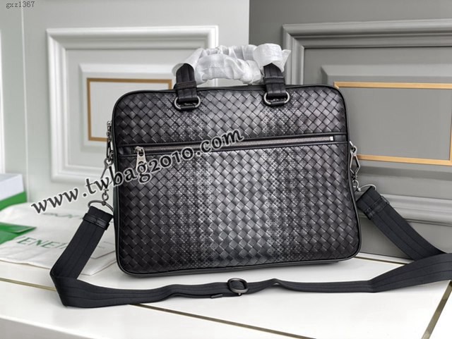 Bottega veneta高端男包 98014 寶緹嘉手工編織原廠進口胎牛皮男士手袋 BV經典款男士手提公事包  gxz1367