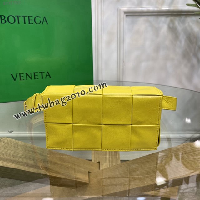 Bottega veneta高端女包 KF0023 寶緹嘉爆款黃色CASSETTE腰包 BV經典款四格腰包/胸包/斜挎包/單肩包  gxz1393