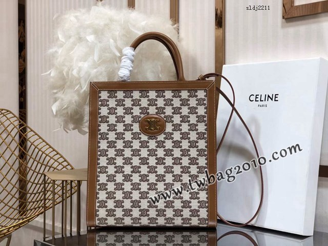 Celine專櫃2023新款單肩斜挎手拎托特包 192082 賽琳CABAS小號購物袋 sldj2211