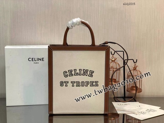 Celine專櫃2023新款單肩斜挎手拎托特包 192082 賽琳CABAS小號購物袋 sldj2215