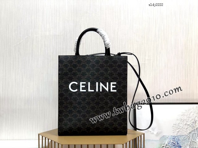 Celine專櫃2023新款手提托特包 191542 賽琳CABAS TRIOMPHE帆布小號豎款手袋 sldj2222