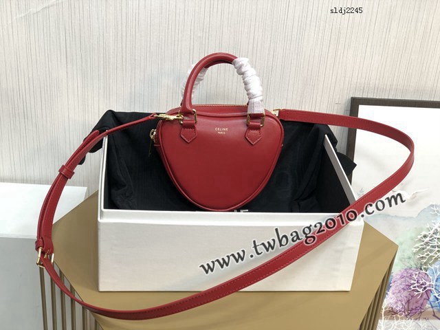 Celine專櫃2023新款全皮愛心小手提肩背女包 賽琳新年膠囊系列心形手袋 sldj2245