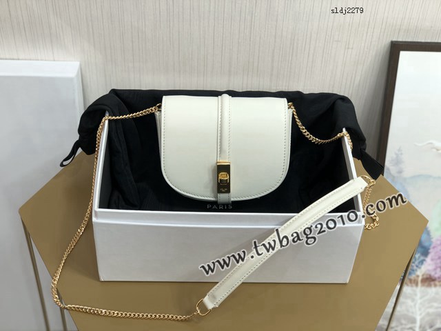 Celine專櫃2023新款鏈條單肩斜挎小包 10G453 賽琳16系列新款馬鞍包 sldj2279