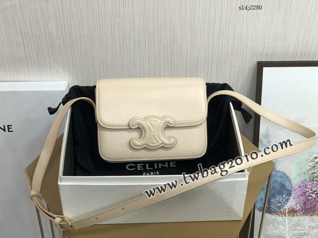 Celine專櫃2023新款CUIR TRIOMPHE TEEN小號凱旋門女包 188423小 賽琳全皮肩背包 sldj2280