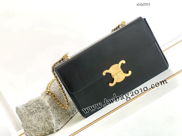 Celine專櫃2023新款盒子包鏈條肩背女包 賽琳BOX TRIOMPHE凱旋門方盒子 sldj2313