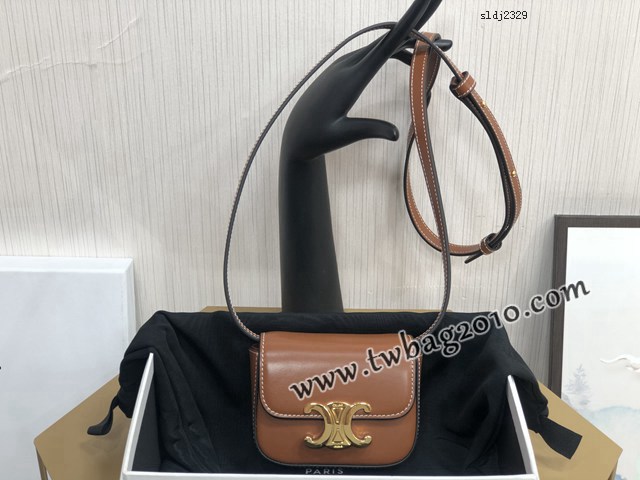Celine專櫃2023新款全皮肩背女包 10513 賽琳凱旋門迷你挎包 sldj2329
