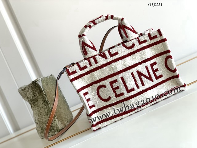 Celine專櫃2023秋季新款手提托特包 賽琳CABAS THAIS小號CELINE通體印花織物手袋 sldj2331