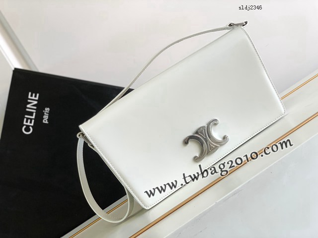Celine專櫃2023新款TRAPEZE TRIOMPHE亮澤牛皮革手袋 賽琳凱旋門腋下包 sldj2346