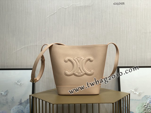 Celine專櫃2023s春夏新品CUIR TRIOMPHE小號繡花光滑牛皮水桶包 賽琳百搭斜挎肩背女包 sldj2435