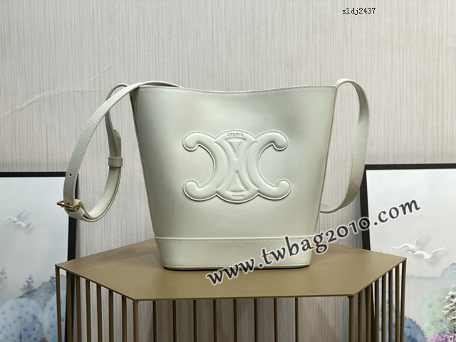 Celine專櫃2023s春夏新品CUIR TRIOMPHE小號繡花光滑牛皮水桶包 賽琳百搭斜挎肩背女包 sldj2437