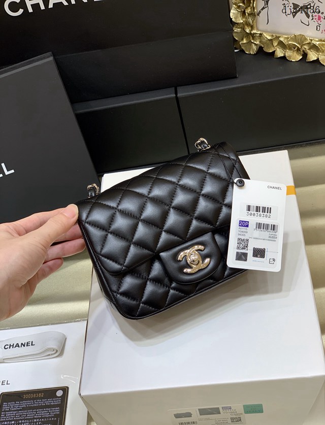 Chanel專櫃新款純原廠CF方胖子經典款Classic flap bag 香奈兒1115小羊皮鏈條肩背女包 djc4486