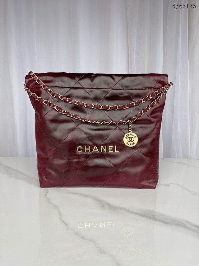 Chanel專櫃新款22bag AS3260 香奈兒原單牛皮鏈條肩背女包 djc5135