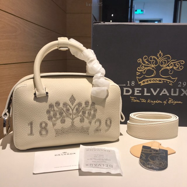 Delvaux經典款Cool Box荔枝紋手提女包 德爾沃專櫃手提肩背手袋女包 bxs1025