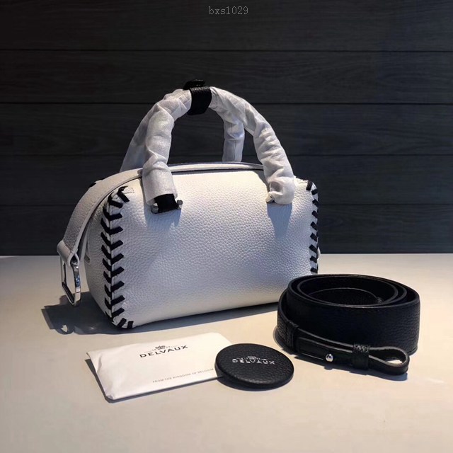 Delvaux經典款Cool Box荔枝紋手提女包 德爾沃專櫃手提肩背手袋女包 bxs1029