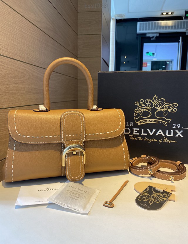 Delvaux經典款系列brillant德爾沃專櫃togo皮手縫蠟線大號手提肩背女包 bxs1038