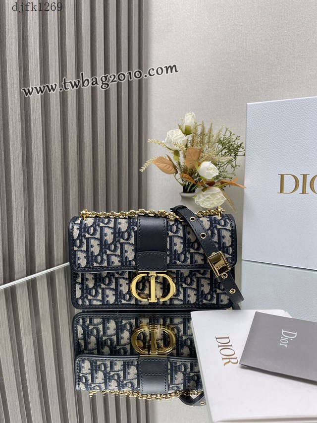 Dior专柜新款迪奥高仿原单蒙田30老花链条款肩背斜挎包 djfk1269