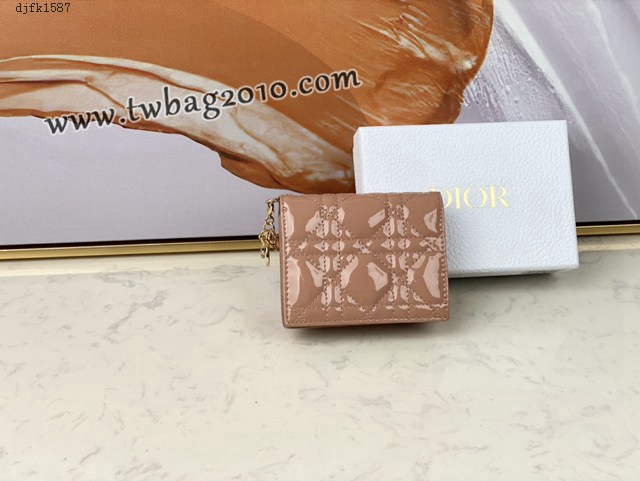 Dior专柜新款钱包迪奥高仿原单lady牛皮零钱包卡包 djfk1587