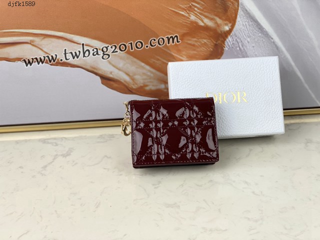 Dior专柜新款钱包迪奥高仿原单lady牛皮零钱包卡包 djfk1589