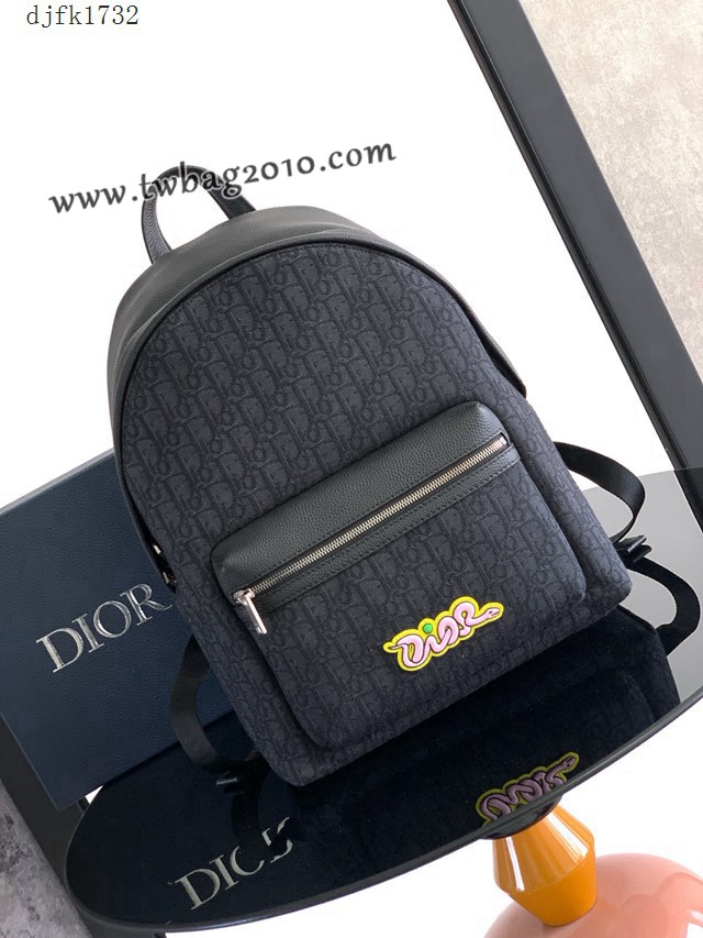 Dior专柜新款迪奥高仿原单Rider 2.0拉链双肩背包男士后背包 djfk1732