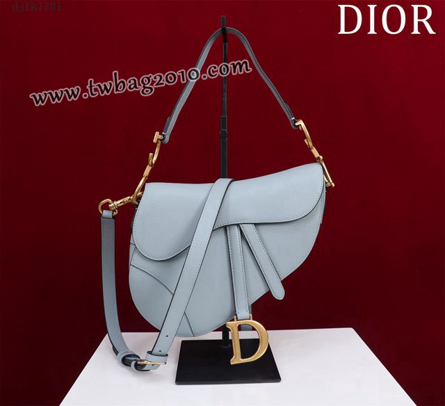 Dior专柜新款迪奥高仿原单长肩带大小号牛皮马鞍包手拎斜挎包 djfk1781