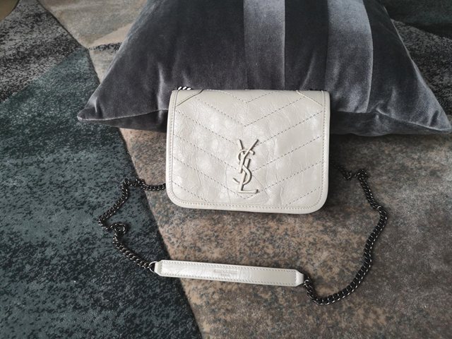 YSL专柜款女包 聖羅蘭經典款原廠皮nikichainwallet鏈條小挎包 YSL肩背斜挎包 583103  jjh1000