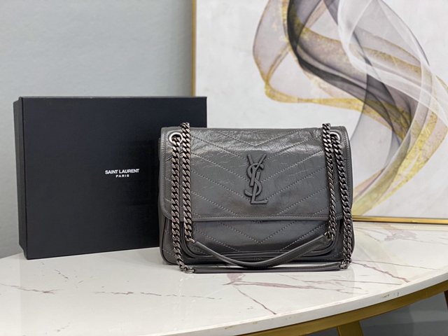 YSL专柜款女包 聖羅蘭經典款niki油蠟皮包包 YSL肩背斜挎包 498894  jjh1034