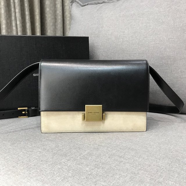 YSL专柜款女包 聖羅蘭經典款MEDIUM BELLECHASSE翻蓋包包 YSL肩背斜挎包 462044  jjh1060