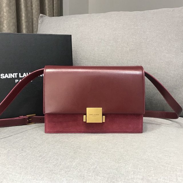 YSL专柜款女包 聖羅蘭經典款MEDIUM BELLECHASSE翻蓋包包 YSL肩背斜挎包 462044  jjh1061
