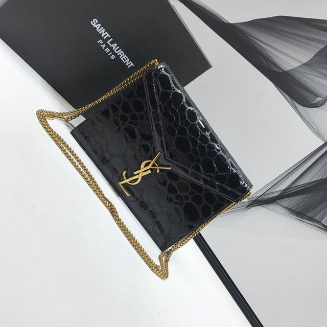 YSL专柜款女包 聖羅蘭經典款CASSANDRA翻蓋信封包 YSL肩背斜挎包 532750  jjh1068