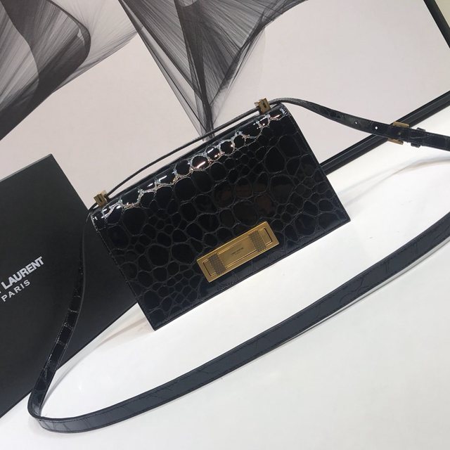 YSL专柜款女包 聖羅蘭經典款DOMINO中號龜紋皮包 YSL肩背斜挎包 538791  jjh1069