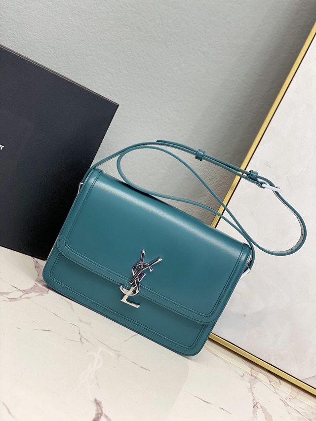 YSL专柜款女包 聖羅蘭經典款MONOGRAM金屬旋扣大號郵差包 YSL肩背斜挎包 634305  jjh1079