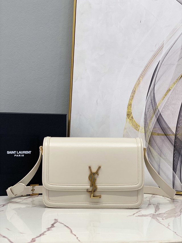 YSL专柜款女包 聖羅蘭經典款MONOGRAM金屬旋扣大號郵差包 YSL肩背斜挎包 634305  jjh1109