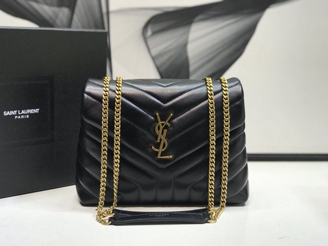 YSL专柜款女包 聖羅蘭經典款LouLou Y中號形挎包 YSL肩背斜挎包 464676  jjh1171
