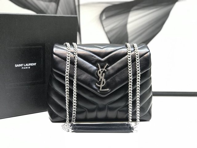 YSL专柜款女包 聖羅蘭經典款LouLou Y中號形挎包 YSL肩背斜挎包 464676  jjh1172