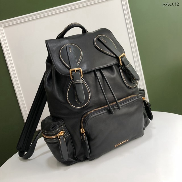 Burberry專門店新款The Rucksack軍旅背包 巴寶莉男女款雙肩包大書包 yxb1072