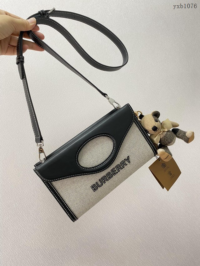 Burberry專門店新款拉鏈托特包 巴寶莉單肩斜背斜挎女包 yxb1076