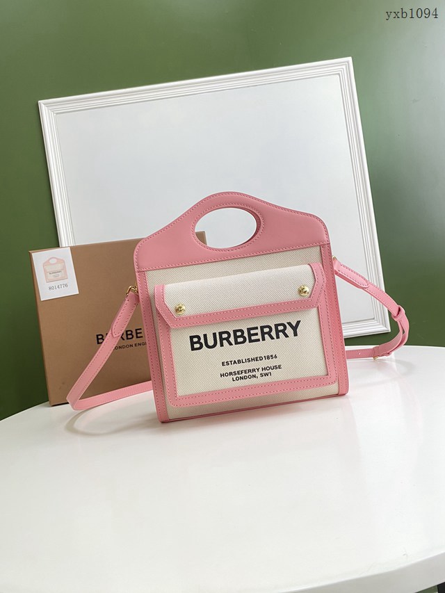 Burberry專門店新款小號撲克包 巴寶莉帆布托特包手提肩背女包 yxb1094