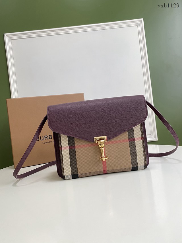 Burberry專門店新款格紋斜背包 巴寶莉女士斜挎肩背包 yxb1129