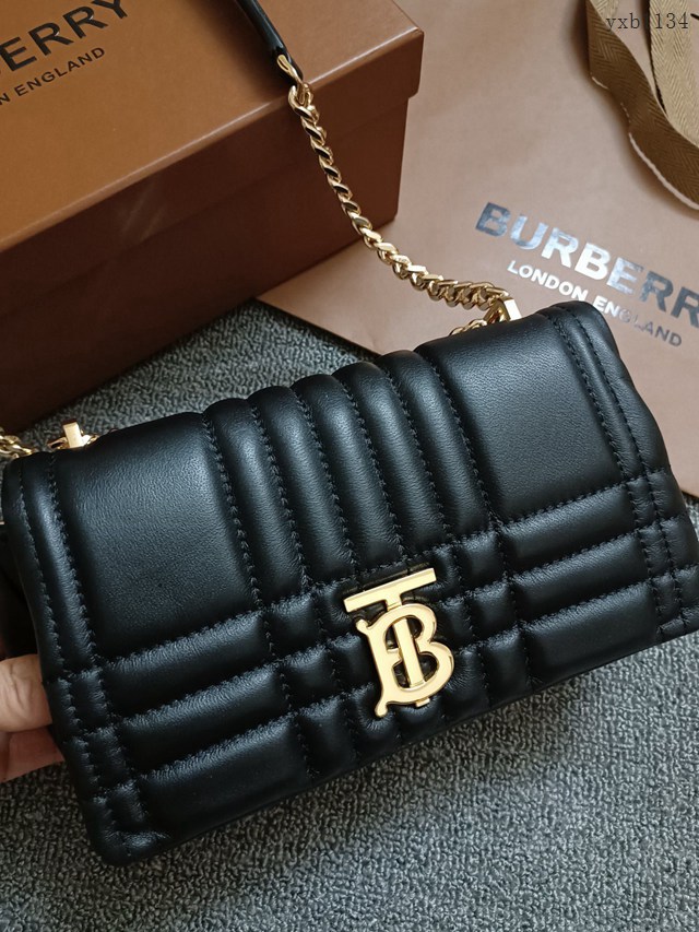 Burberry專門店新款絎縫時裝秀款Lola蘿納包 巴寶莉鏈條單肩斜挎女包 yxb1134