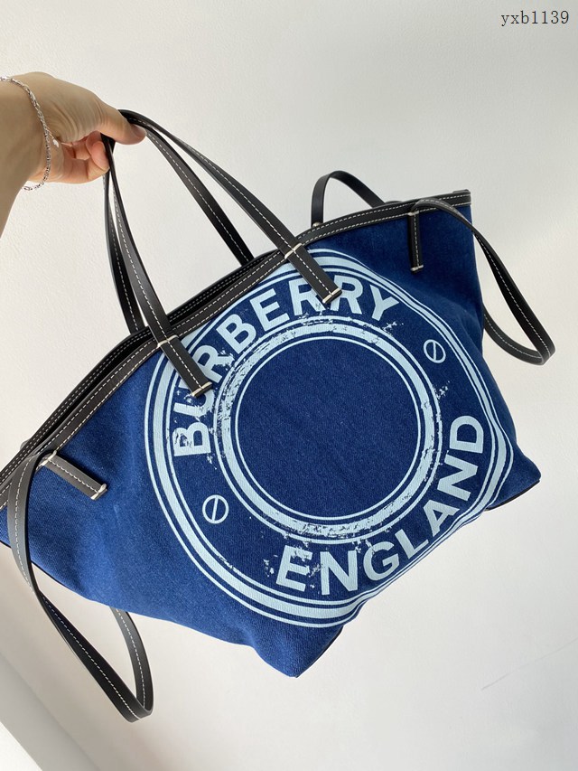 Burberry專門店新款沙灘托特包 巴寶莉帆布購物袋手提包 yxb1139