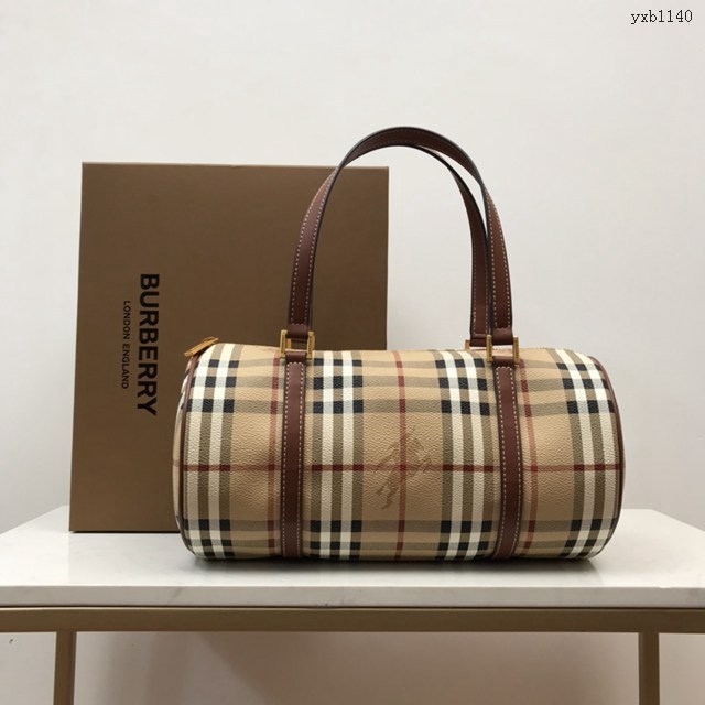 Burberry專門店新款波士頓枕頭包 巴寶莉最經典系列中古戰馬手提女包 yxb1140